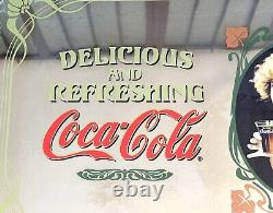 Coca Cola Miroir Publicitaire Delicious And Refreshing 64x44cm