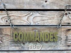 Commande Plaque en Verre 1960 Boulangerie Pâtisserie Chocolatier Publicitaire