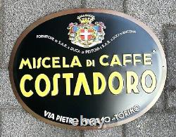 Costadoro Café Enseigne Publicité Étain 38X30