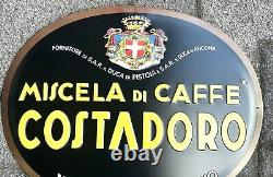 Costadoro Café Enseigne Publicité Étain 38X30