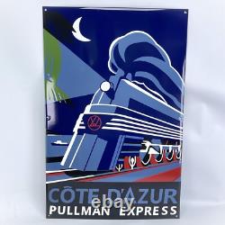 Côte D`Azur Pullmann Epress Plaque émaillée Repère 70x46 cm