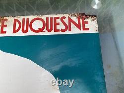 DEM Email Tôle Peinte Pâtée DUQUESNE Monfort Eure NO Plaque Émaillée