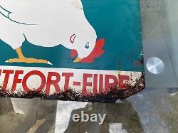 DEM Email Tôle Peinte Pâtée DUQUESNE Monfort Eure NO Plaque Émaillée