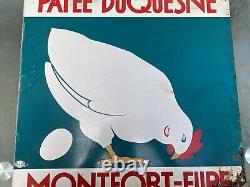 DEM Email Tôle Peinte Pâtée DUQUESNE Monfort Eure NO Plaque Émaillée