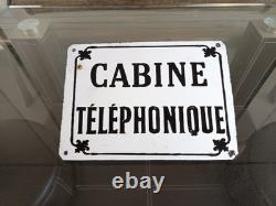 Décoration Ancienne Plaque Cabine Téléphonique