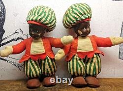 Deux figurines / Mascottes publicitaires années 30 Chocolat Café Cirage
