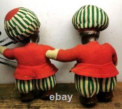 Deux figurines / Mascottes publicitaires années 30 Chocolat Café Cirage