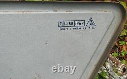 E763 1 X Plaque Emaillee De Signalisation Taureau 1967 Format 90 X 79