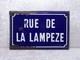 Émail Route Signal France Nîmes Rue De La Lampeze Vintage 42 X 27 Cm