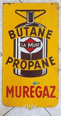 Emaillerie Alsacienne Muregaz Plaque publicitaire émaillée double face