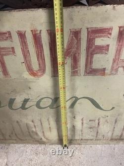 Enseigne Ancienne Parfumerie Maroquinerie Tôle Palette Peinture Plaque Émaillé