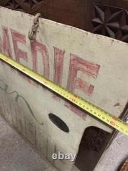 Enseigne Ancienne Parfumerie Maroquinerie Tôle Palette Peinture Plaque Émaillé