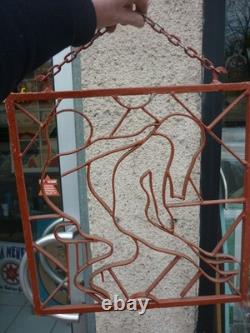 Enseigne De Maison Close En Fer Forge / 42 X 42,5 CM