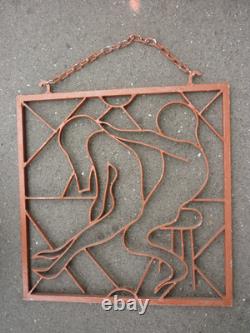 Enseigne De Maison Close En Fer Forge / 42 X 42,5 CM