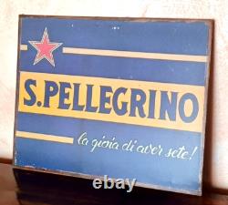 Enseigne En Tôle S. PELLEGRINO San Pellegrino, Modernité, Publicité