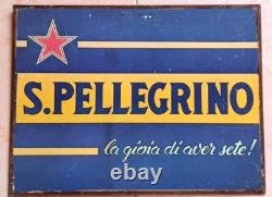 Enseigne En Tôle S. PELLEGRINO San Pellegrino, Modernité, Publicité