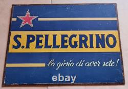 Enseigne En Tôle S. PELLEGRINO San Pellegrino, Modernité, Publicité