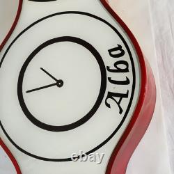 Enseigne Lumineuse Publicitaire Vintage Horloges ALBA 1979 Métal Et Plexiglass