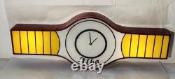Enseigne Lumineuse Publicitaire Vintage Horloges ALBA 1979 Métal Et Plexiglass