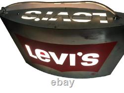 Enseigne Lumineuse Vintage Levis Publicité Original Signes Levi's Vieille