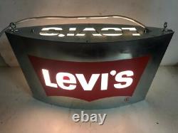 Enseigne Lumineuse Vintage Levis Publicité Original Signes Levi's Vieille