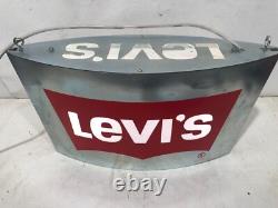 Enseigne Lumineuse Vintage Levis Publicité Original Signes Levi's Vieille