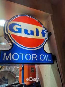 Enseigne NEON Neon Gulf MOTOR OIL originale