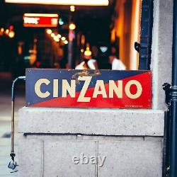 Enseigne Panneau Tôle Cinzano Vintage Vermouth Moderne Reclame Panonceau