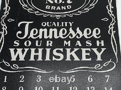 Enseigne Publicité Jack Daniel's Old Pas De 7 Calendrier Perpétuel Étain 40x21