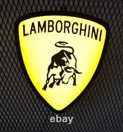 Enseigne au néon du logo Lamborghini Enseigne lumineuse pour votre garage