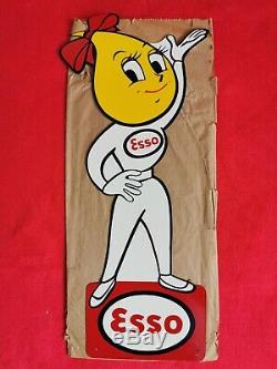 Esso Goutte D'huile Pub Original Années 60 Plaque En Tole Garage
