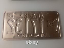 Etats Unis ALASKA 1968 License Plate plaque immatriculation VINTAGE