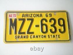 Etats Unis ARIZONA 69 License Plate plaque immatriculation VINTAGE