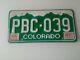 Etats Unis COLORADO 1987 License Plate plaque immatriculation VINTAGE