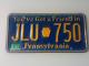 Etats Unis PENNSYLVIA 1985 License Plate plaque immatriculation VINTAGE