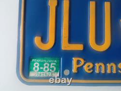 Etats Unis PENNSYLVIA 1985 License Plate plaque immatriculation VINTAGE