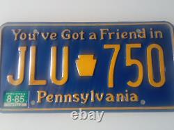 Etats Unis PENNSYLVIA 1985 License Plate plaque immatriculation VINTAGE