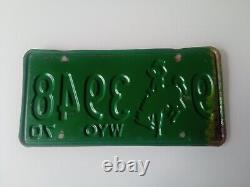 Etats Unis WYOMING 1970 License Plate plaque immatriculation VINTAGE