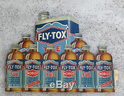 FLY TOX, présentoir, publicité ancienne, fly-tox, flytox, pas émaillé, fly tox