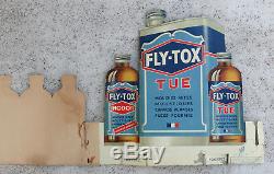 FLY TOX, présentoir, publicité ancienne, fly-tox, flytox, pas émaillé, fly tox