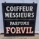 Forvil Coiffeur Messieurs Parfum Fixé Sous Verre Publicité Enseigne Salon