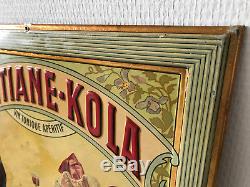 GENTIANE KOLA tôle pas de plaque émaillée vers 1900 Cola