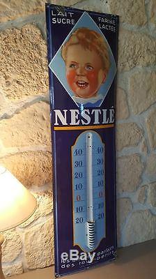 Grande Plaque Emaillee Nestle Thermometre Deco Loft Collection