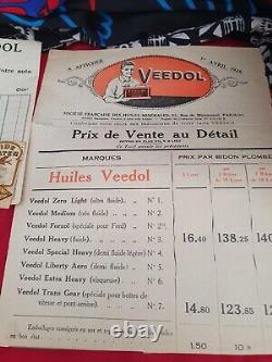 Garage Vintage Exceptionnel mallette de représentant HUILE VEEDOL 1926 avec