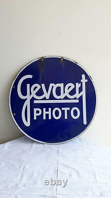 Gevaert Photo Fim Panneau publicitaire double face en porcelaine émaillée E5