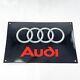 Grand Audi Logo Plaque en Émail Plaque de Publicité Émail Signer 40 X 25 CM