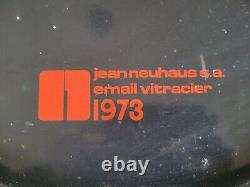 Grand Calendrier Perpétuel Plaque Émaillée Jean Neuhaus Vitracier 1973