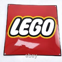 Grand LEGO Logo Plaque en Email Émaille Émail Signer 40 X 40 CM