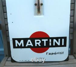 Grand Thermometre Martini L' Apéritif Plaque Emaillée 97 Cm Superbe Etat 1963
