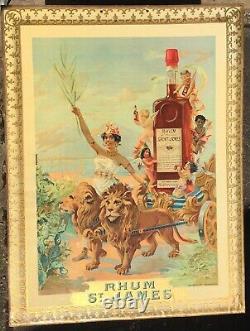 Grand carton publicitaire 1920 Rhum des plantations St JAMES, Imp Mouillot